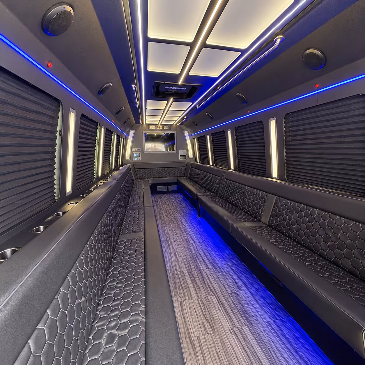vacaville 30 passenger party bus interior