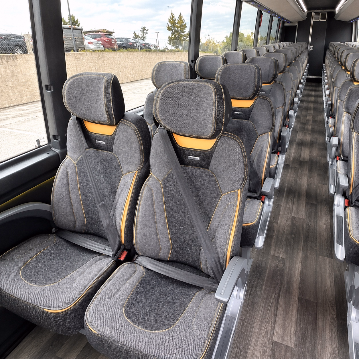 vacaville charter bus rental interior
